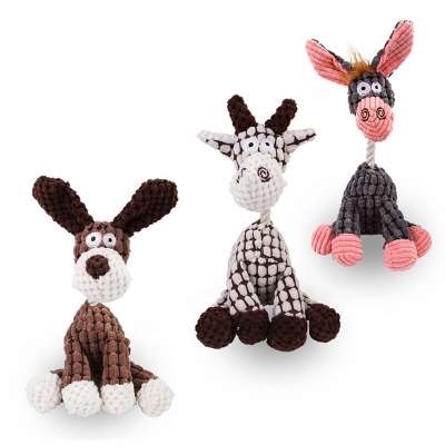 Pet Plush Toys Donkey Shape Squeaky Dog Toy