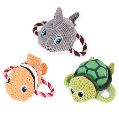 Squeaky Dog Toys Fish Plush Pet Cat Puppy Dog Chew Toys