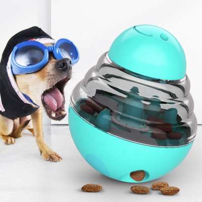 Tumbler Dog Treats Ball Adjustable Leaky Holes Dog Toy Training