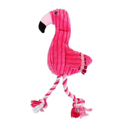 Pet Dog plush toys flamingo shape squeaky toys