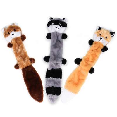 No Stuffing Dog Toys with Squeakers Durable Stuffingless Plush Squeaky Dog Chew Toy